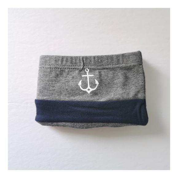Men's brief short in grey color with anchor print - Picture 3 of 3